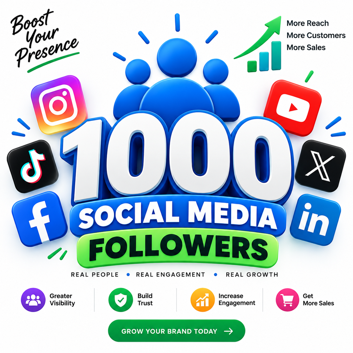 1000 SOCIAL MEDIA FOLLOWERS
