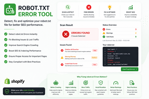 ROBOT TXT ERROR FIXING TOOLS
