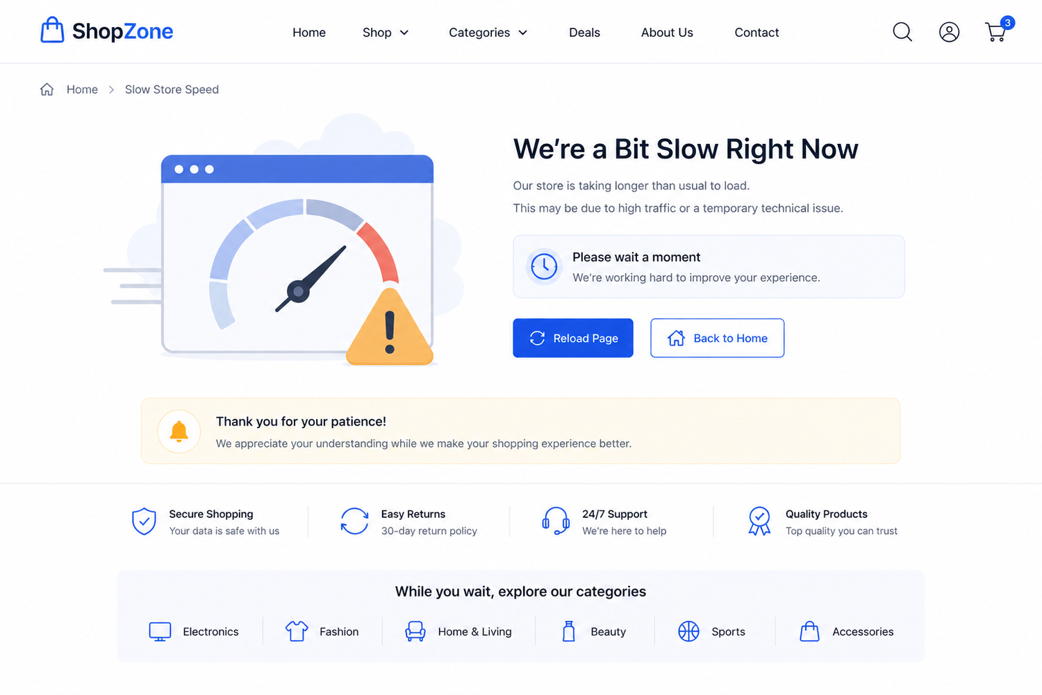 SLOW LOADING OR STORE NOT RESPONSIVE FIXING TOOLS